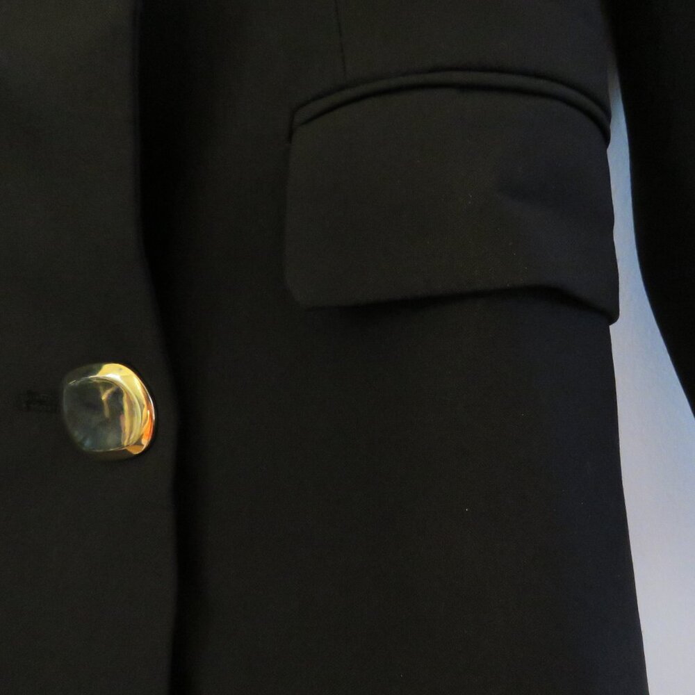 ZARA Double Breasted Long Blazer Jacket in Black Minimalist Blogger Fave Size S - Picture 8 of 14
